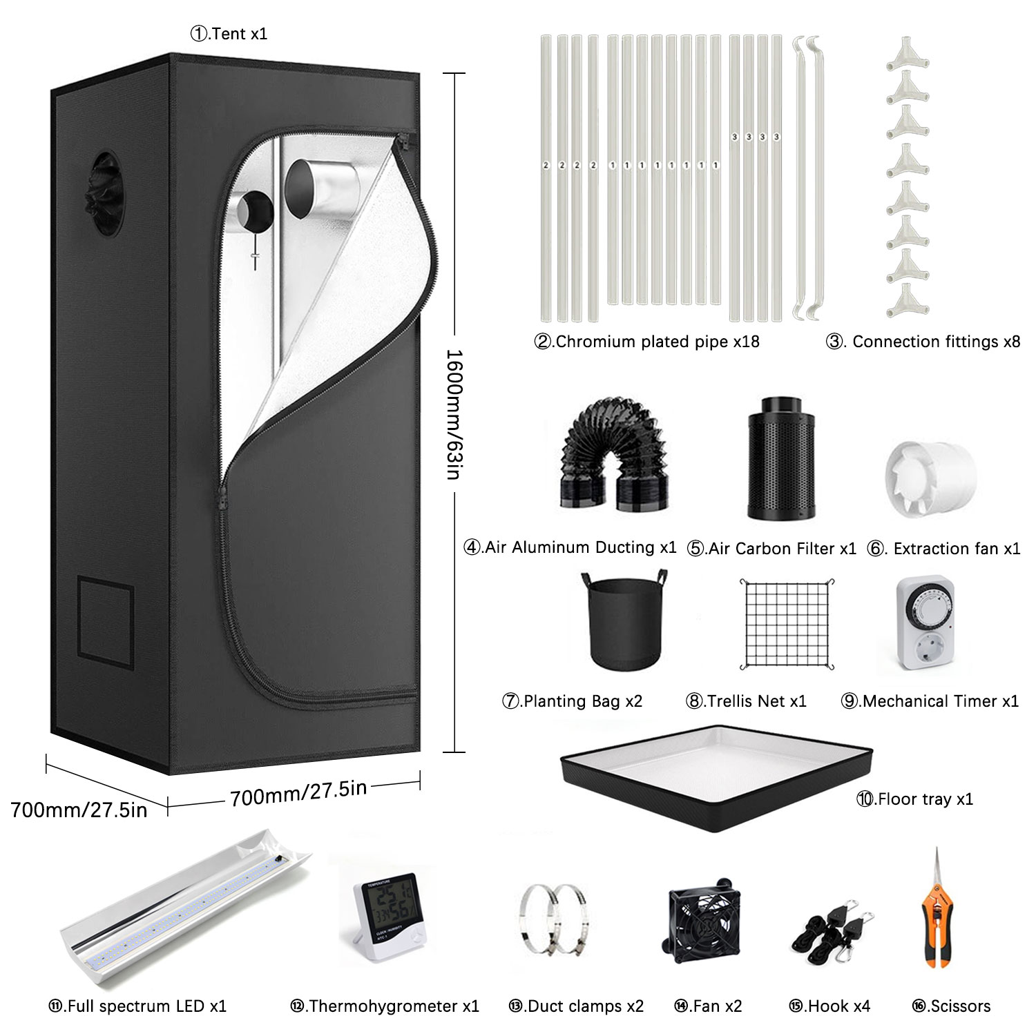 4x4 Grow Tent Complete Kit LED - огляд і ціна Grow Tent 4X4