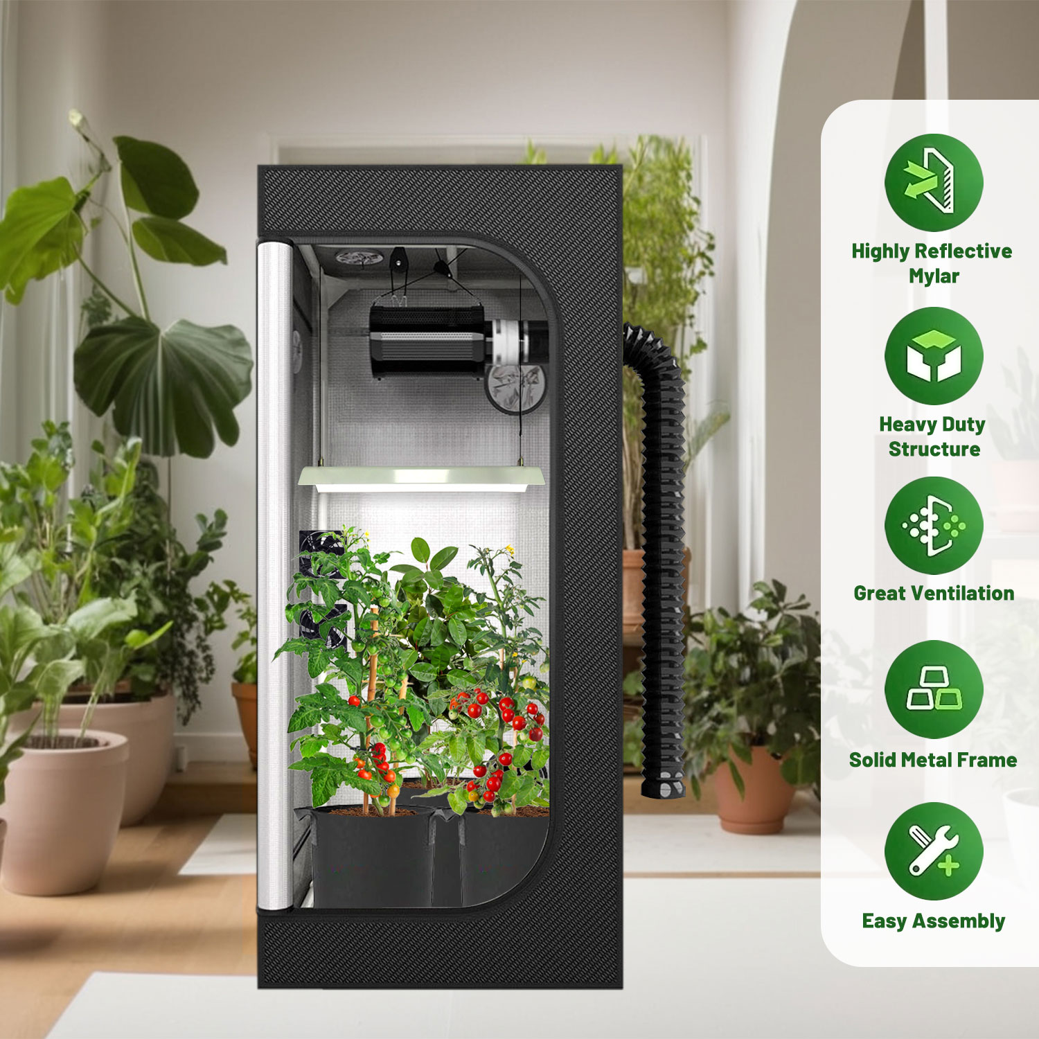 4x4 Grow Tent Complete Kit LED - огляд і ціна Grow Tent 4X4